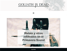 Tablet Screenshot of goliathisdead.com